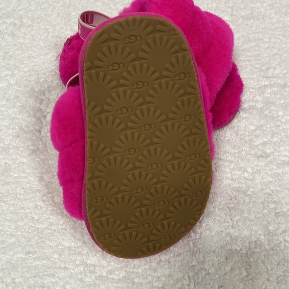 Ugg fluff yeah slide rock pink toddler 4/5 - Picture 6 of 8